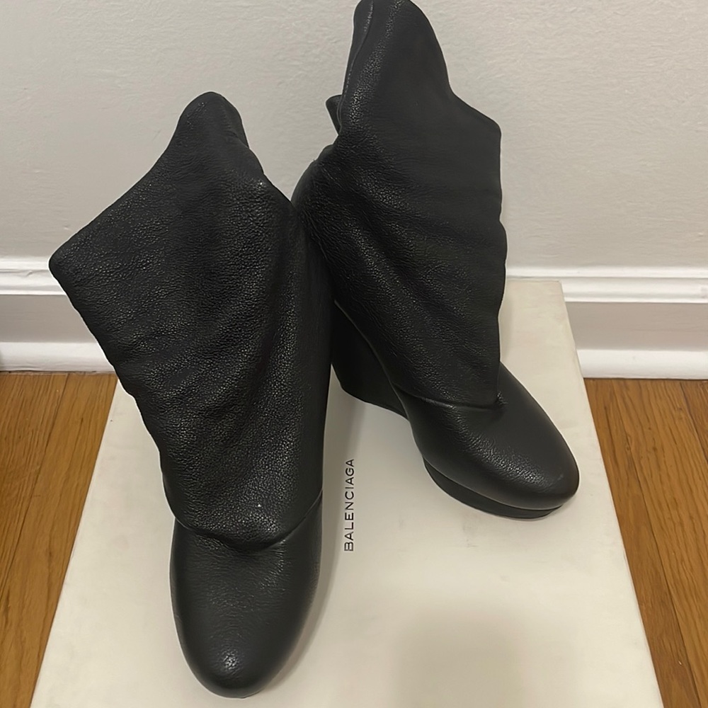 Balenciaga leather booties